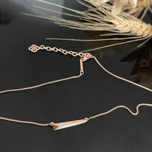 Kendra Scott rose gold tone cz necklace